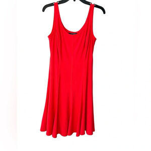 Lauren Ralph Lauren Stretch Skater Style Ponte Dress Sz 10 Crazy Coral NWT